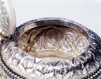 Example of Reverse Side of Repousse Work on a Belgium Teapot by Belgian School